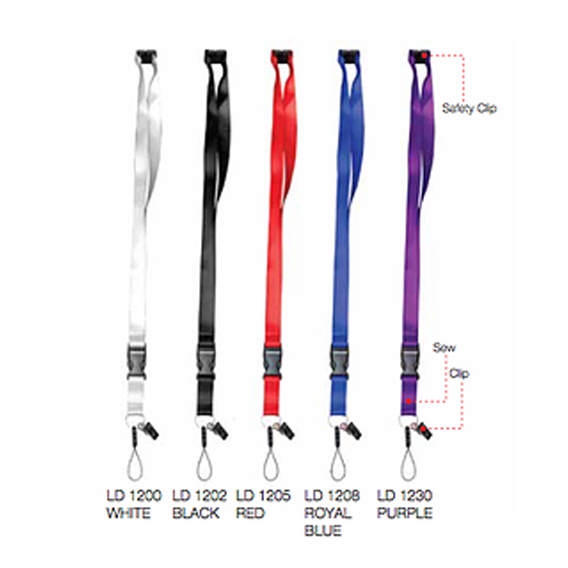 LD12 Nylon with Metal Clip + Safety Clip + Handphone Clip 5